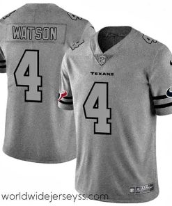 Marvelously styled Nike Texans 4 Deshaun Watson 2019 Gray Gridiron Gray Vapor Untouchable Limited Jersey