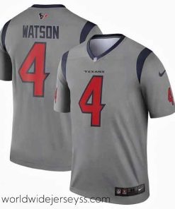 Exquisitely designed Nike Texans 4 Deshaun Watson Gray Inverted Legend Jersey