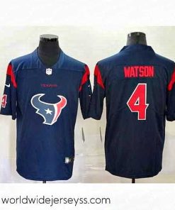 Superbly made Nike Texans 4 Deshaun Watson Navy Team Big Logo Color Rush Limited Jersey