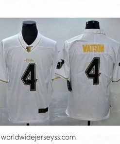 Exceptionally fashioned Nike Texans 4 Deshaun Watson White 100th Season Vapor Untouchable Limited Jersey