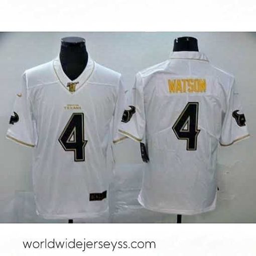 Exceptionally fashioned Nike Texans 4 Deshaun Watson White 100th Season Vapor Untouchable Limited Jersey