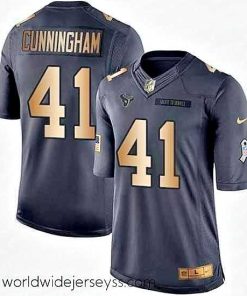 Exquisitely designed Nike Texans #41 Zach Cunningham Black Mens Stitched NFL Limited Gold Salute To Service Jersey
