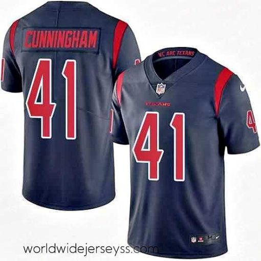 Finely crafted Nike Texans #41 Zach Cunningham Navy Blue Mens Stitched NFL Limited Rush Jersey