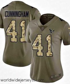 Exceptionally fashioned Nike Texans #41 Zach Cunningham Olive Camo Womens Stitched NFL Limited 2017 Salute to Service Jersey