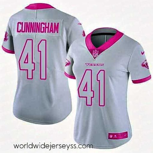 Exceptionally fashioned Nike Texans #41 Zach Cunningham White Pink Womens Stitched NFL Limited Rush Fashion Jersey