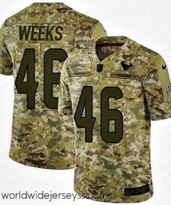 Exquisitely designed Nike Texans #46 Jon Weeks Camo Mens Stitched NFL Limited 2018 Salute To Service Jersey