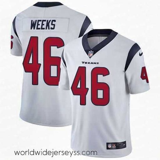 Exquisitely designed Nike Texans #46 Jon Weeks White Mens Stitched NFL Vapor Untouchable Limited Jersey
