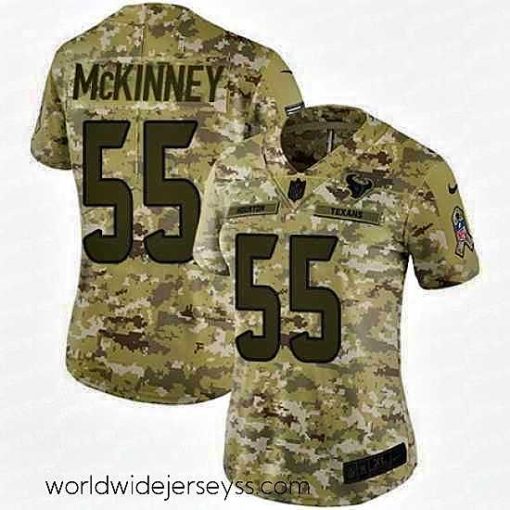 Exquisitely designed Nike Texans 55 Benardrick McKinney Camo Womens Stitched NFL Limited 2018 Salute to Service Jersey
