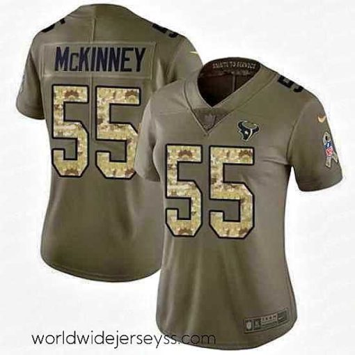 Superbly made Nike Texans 55 Benardrick McKinney Olive Camo Womens Stitched NFL Limited 2017 Salute to Service Jersey