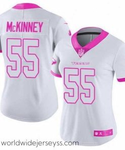 Superbly made Nike Texans 55 Benardrick McKinney White Pink Womens Stitched NFL Limited Rush Fashion Jersey