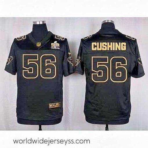 Exceptionally fashioned Nike Texans #56 Brian Cushing Black Mens Stitched NFL Elite Pro Line Gold Collection Jersey