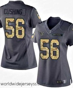 Superbly made Nike Texans #56 Brian Cushing Black Womens Stitched NFL Limited 2016 Salute to Service Jersey