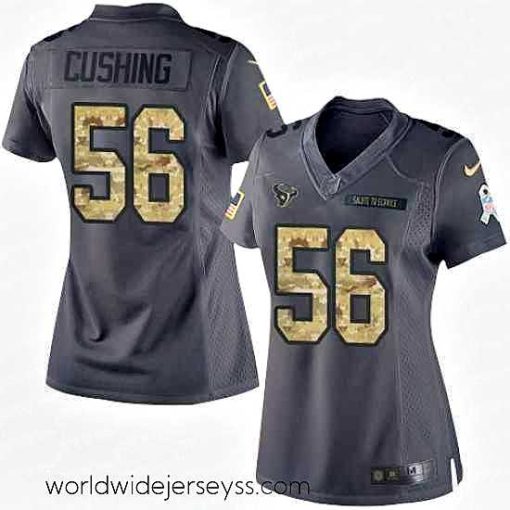 Superbly made Nike Texans #56 Brian Cushing Black Womens Stitched NFL Limited 2016 Salute to Service Jersey
