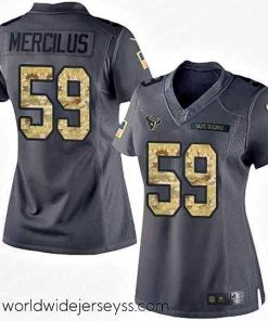 Finely crafted Nike Texans #59 Whitney Mercilus Black Womens Stitched NFL Limited 2016 Salute to Service Jersey