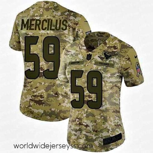 Superbly made Nike Texans #59 Whitney Mercilus Camo Stitched NFL Limited 2018 Salute to Service Jersey