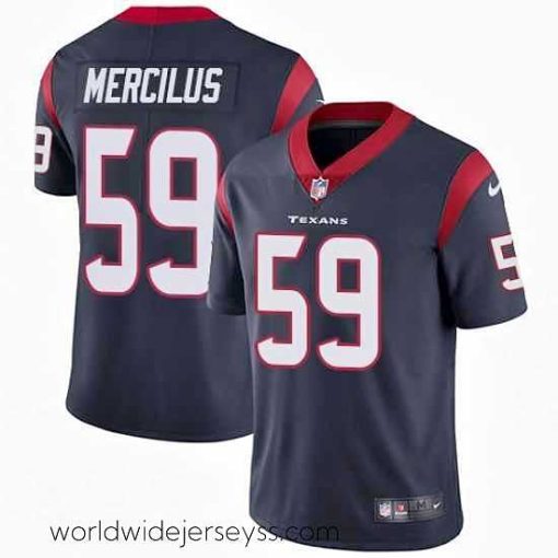 Exquisitely designed Nike Texans #59 Whitney Mercilus Navy Blue Team Color Mens Stitched NFL Vapor Untouchable Limited Jersey