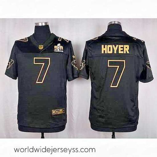 Exceptionally fashioned Nike Texans #7 Brian Hoyer Black Mens Stitched NFL Elite Pro Line Gold Collection Jersey