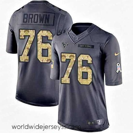 Exceptionally fashioned Nike Texans #76 Duane Brown Black Mens Stitched NFL Limited 2016 Salute to Service Jersey