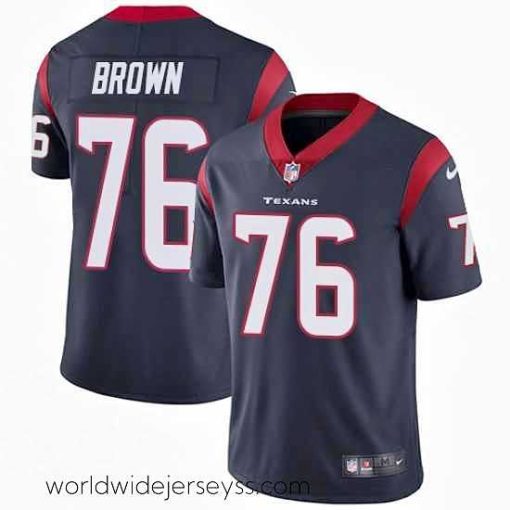 Superbly made Nike Texans #76 Duane Brown Navy Blue Team Color Mens Stitched NFL Vapor Untouchable Limited Jersey