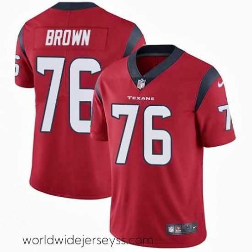 Marvelously styled Nike Texans #76 Duane Brown Red Alternate Mens Stitched NFL Vapor Untouchable Limited Jersey