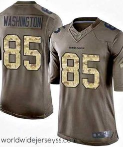 Marvelously styled Nike Texans #85 Nate Washington Green Mens Stitched NFL Limited Salute to Service Jersey
