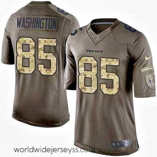 Marvelously styled Nike Texans #85 Nate Washington Green Mens Stitched NFL Limited Salute to Service Jersey