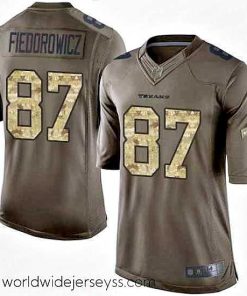 Exceptionally fashioned Nike Texans #87 C J  Fiedorowicz Green Mens Stitched NFL Limited Salute to Service Jersey