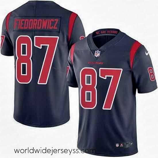 Exquisitely designed Nike Texans #87 C J Fiedorowicz Navy Blue Mens Stitched NFL Limited Rush Jersey