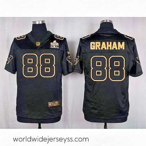 Superbly made Nike Texans #88 Garrett Graham Black Mens Stitched NFL Elite Pro Line Gold Collection Jersey
