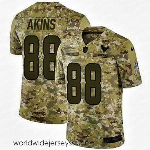 Exceptionally fashioned Nike Texans #88 Jordan Akins Camo Mens Stitched NFL Limited 2018 Salute To Service Jersey