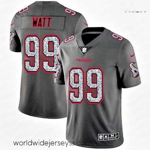 Exquisitely designed Nike Texans 99 J J  Watt Gray Camo Vapor Untouchable Limited Jersey