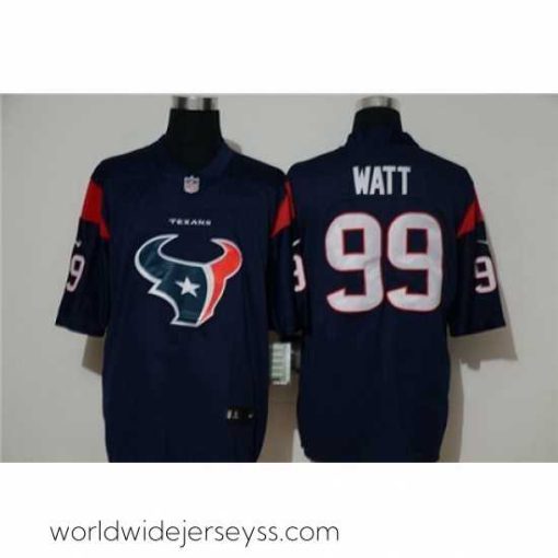 Exceptionally fashioned Nike Texans 99 J J  Watt Navy Vapor Untouchable Limited Jersey