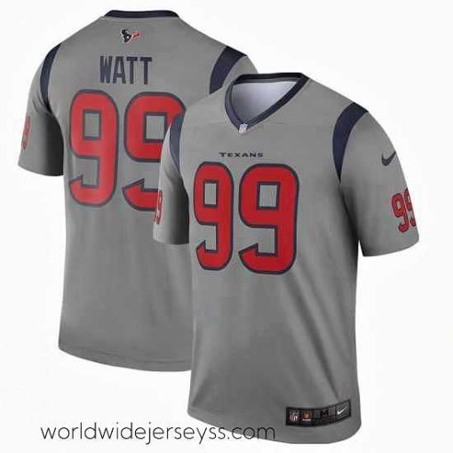 Finely crafted Nike Texans 99 J.J. Watt Gray Inverted Legend Jersey
