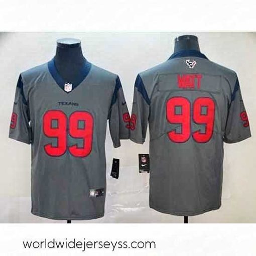 Marvelously styled Nike Texans 99 J.J. Watt Gray Inverted Legend Limited Jersey