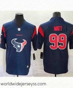 Superbly made Nike Texans 99 J.J. Watt Navy Team Big Logo Color Rush Limited Jersey