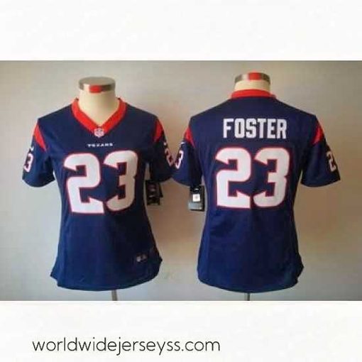 Marvelously styled Nike Houston Texans #23 Foster Blue [Women's NIKE LIMITED Jersey]