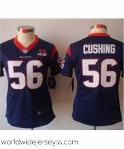Exceptionally fashioned Nike Houston Texans #56 Brian Cushing Blue NFL Jerseys W 10th Patch