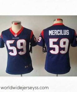 Superbly made Nike Houston Texans #59 Whitney Mercilus Blue(Limited Jerseys)