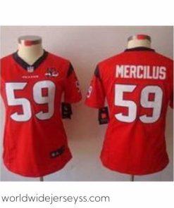 Exceptionally fashioned Nike Houston Texans #59 Whitney Mercilus Red NFL Jerseys W 10th Patch