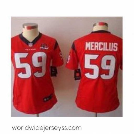 Exceptionally fashioned Nike Houston Texans #59 Whitney Mercilus Red NFL Jerseys W 10th Patch