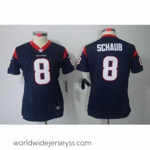 Exquisitely designed Nike Houston Texans #8 Schaub Blue Color[NIKE LIMITED Jersey]