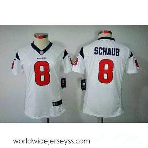 Marvelously styled Nike Houston Texans #8 Schaub White Color[NIKE LIMITED Jersey]