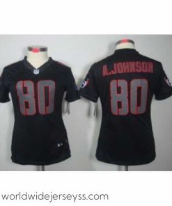 Finely crafted Nike Houston Texans #80 Andre Johnson Black Jerseys[Impact Limited]