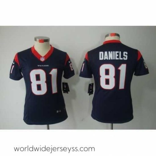 Finely crafted Nike Houston Texans #81 Daniels Blue Color[NIKE LIMITED Jersey]