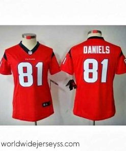 Exceptionally fashioned Nike Houston Texans #81 Daniels Red Color[NIKE LIMITED Jersey]