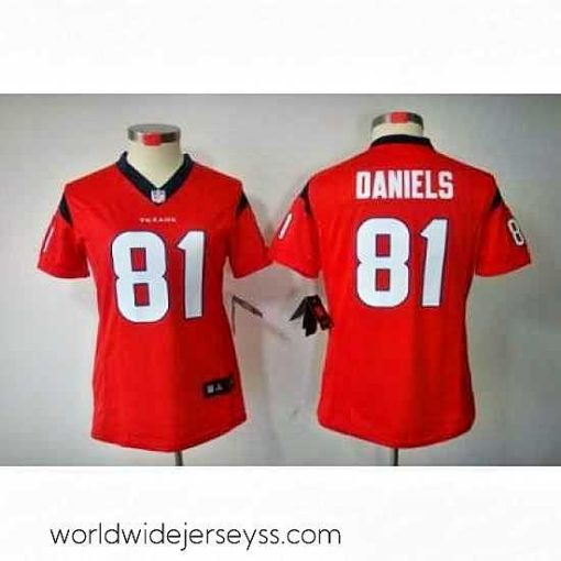 Exceptionally fashioned Nike Houston Texans #81 Daniels Red Color[NIKE LIMITED Jersey]