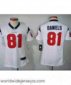 Superbly made Nike Houston Texans #81 Daniels White Color[NIKE LIMITED Jersey]