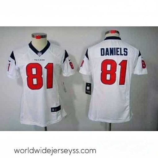 Superbly made Nike Houston Texans #81 Daniels White Color[NIKE LIMITED Jersey]