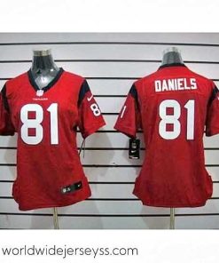 Finely crafted Nike Houston Texans #81 Daniels red Jerseys