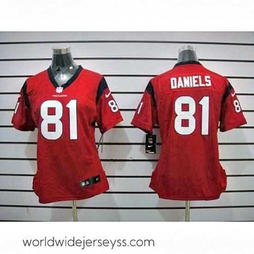 Finely crafted Nike Houston Texans #81 Daniels red Jerseys